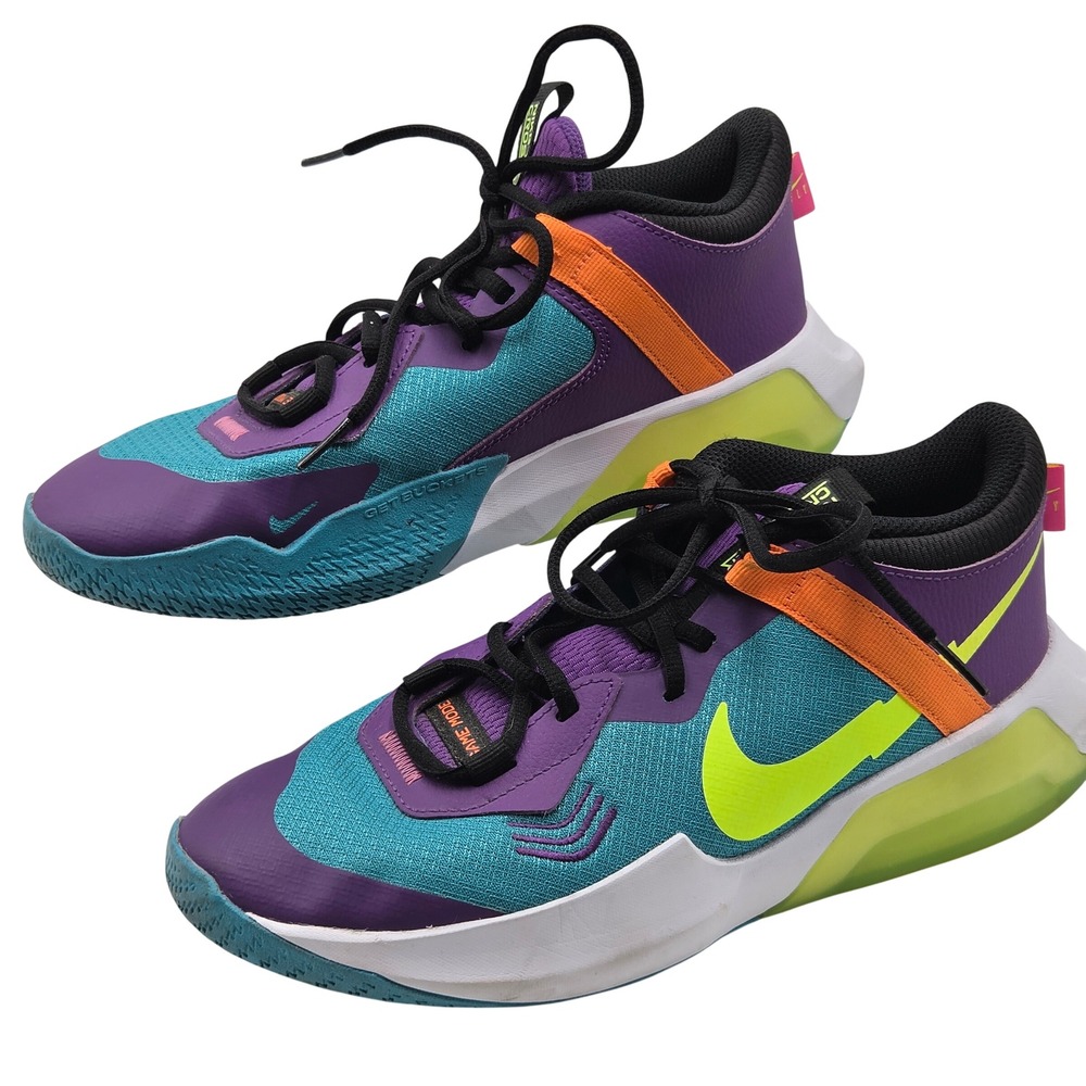 Nike Zoom Crossover GS Shoes Boys 6.5Y Purple Teal Orange Basketball Shoes